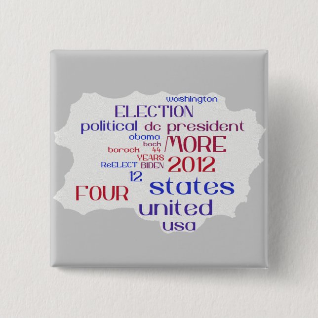 Botón de la nube de Barack Obama 2012 (Anverso)