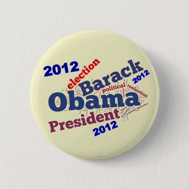 Botón de la nube de la reelección de Barack Obama (Anverso)