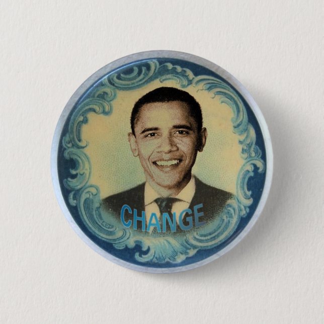 Botón de la onda del Retro-Estilo de Obama (Anverso)