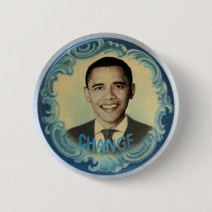 Botón de la onda del Retro-Estilo de Obama