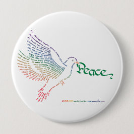 botón de la pala de la paz mundial