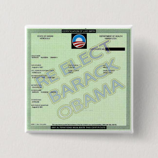 BOTÓN DE LA PARTIDA DE NACIMIENTO DE OBAMA DE LA