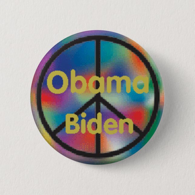 Botón de la paz de Obama Biden (Anverso)