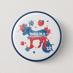 Botón de la pintura 2012 de Obama