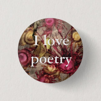 Botón de la poesía del arándano "amo"