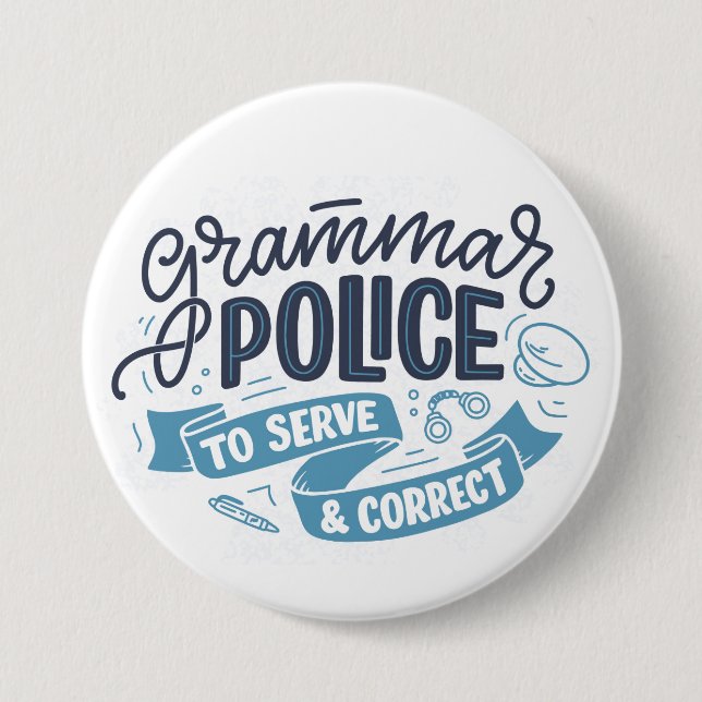 Botón de la Policía Gramatical (Anverso)