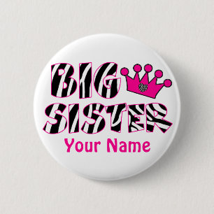 Botón de la princesa estampado de zebra de la