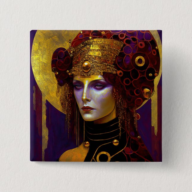 Botón de la Reina Diosa inspirada en el Klimt (Anverso)
