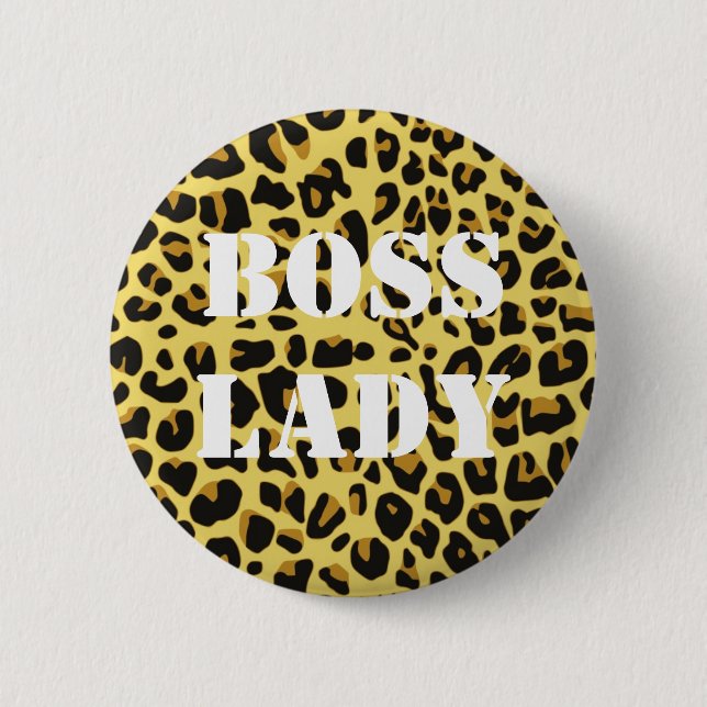 Botón de la señora estampado leopardo de Boss (Anverso)
