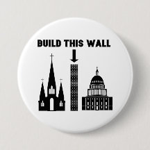 Botón de la separación de iglesia y estada