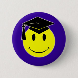 Botón de la sonrisa de la graduación