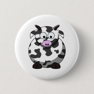 Botón de la vaca del dibujo animado