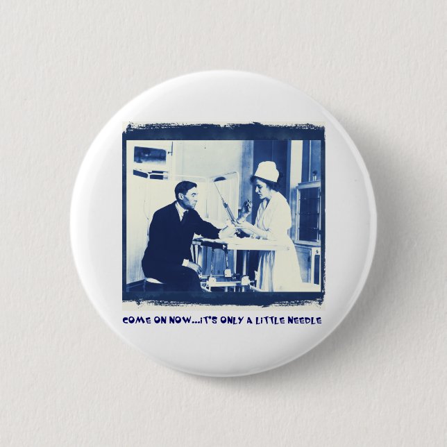 Botón de la vacuna contra la gripe (Anverso)