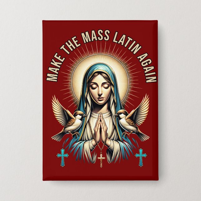 Botón de la Virgen Latinoamericana de Masas de Nue (Anverso)