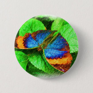 Botón de lápiz de mariposa azul