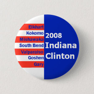 Botón de las ciudades de Hillary INDIANA