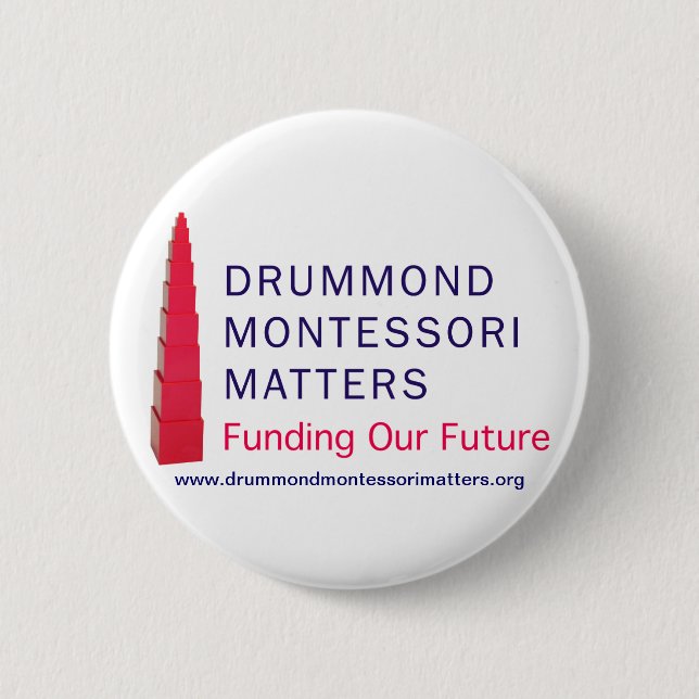 Botón de las materias de Drummond Montessori (Anverso)