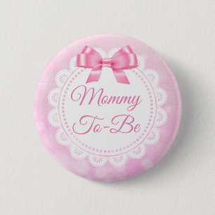 Botón De Lazo Rosa De Mamá Para Ser Baby Shower