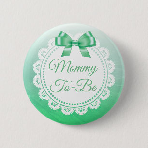 Botón De Lazo Verde De Mamá Para Ser Baby Shower