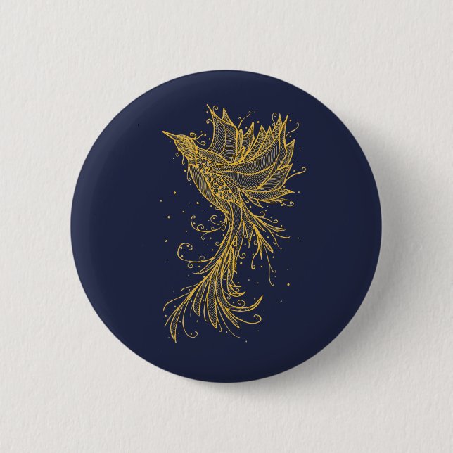 Botón de levantamiento de oro del azul de Phoenix (Anverso)