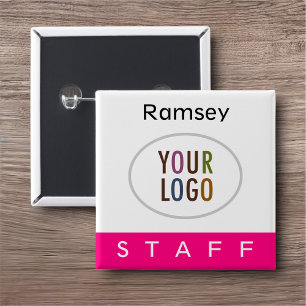 Botón de logotipo cuadrado del logotipo del person