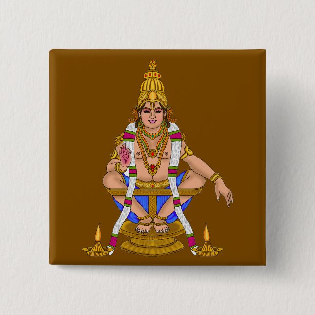 Botón de Lord Ayyappan (Anverso)