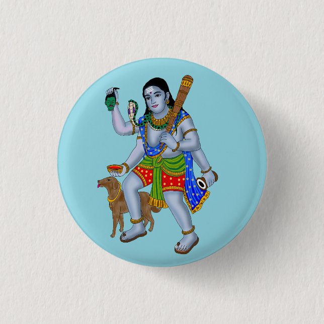 Botón de Lord Bhairava (Anverso)