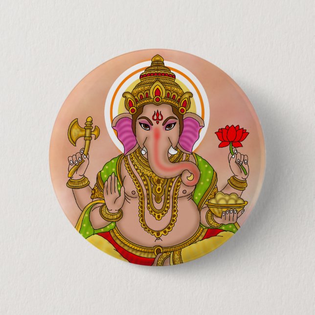 Botón de Lord Ganesha (Anverso)