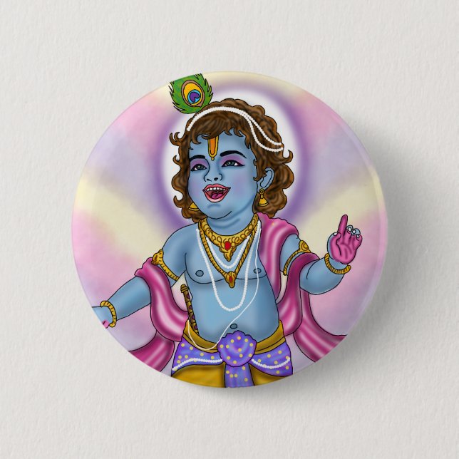 Botón de Lord Krishna (Anverso)