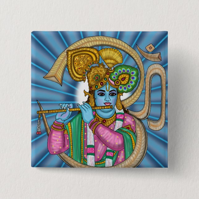 Botón de Lord Krishna (Anverso)