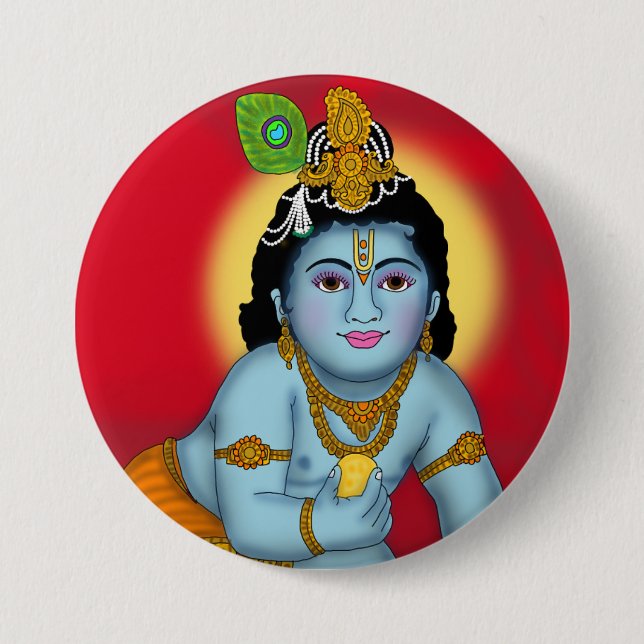 Botón de Lord Krishna (Anverso)