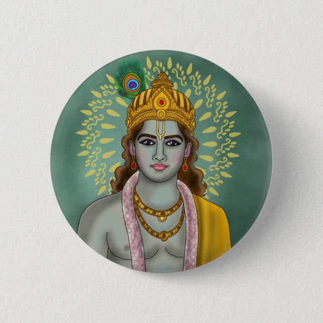 Botón de Lord Krishna (Anverso)