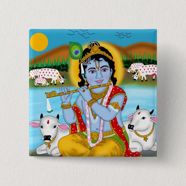 Botón de Lord Krishna (Anverso)