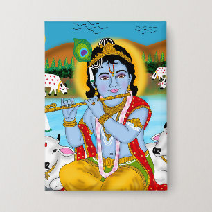 Botón de Lord Krishna