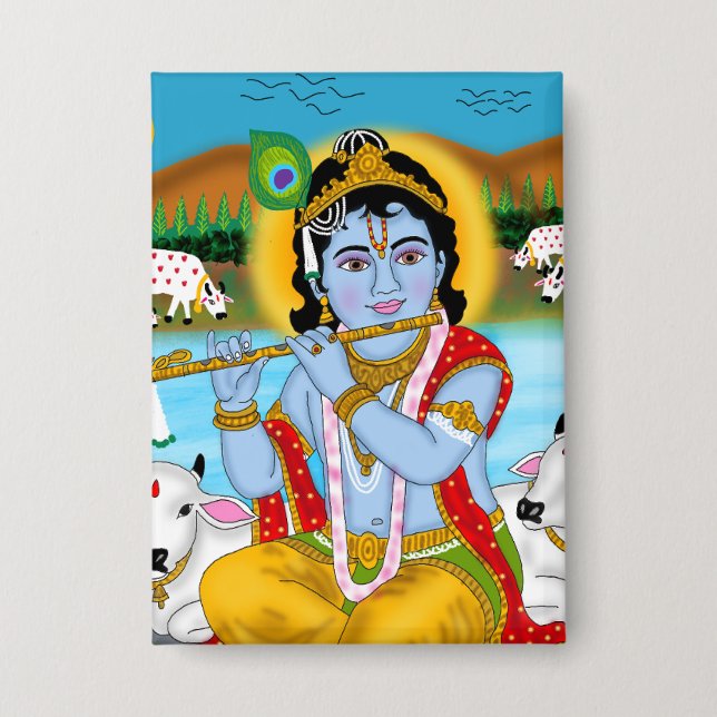 Botón de Lord Krishna (Anverso)