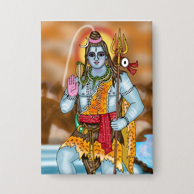 Botón de Lord Shiva (Anverso)