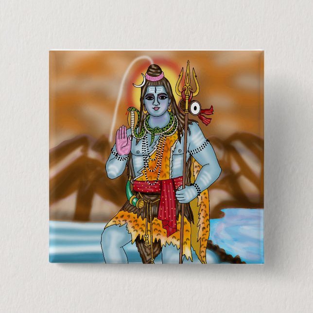 Botón de Lord Shiva (Anverso)