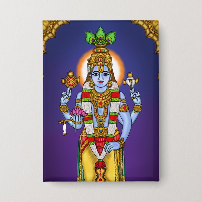 Botón de Lord Vishnu (Anverso)