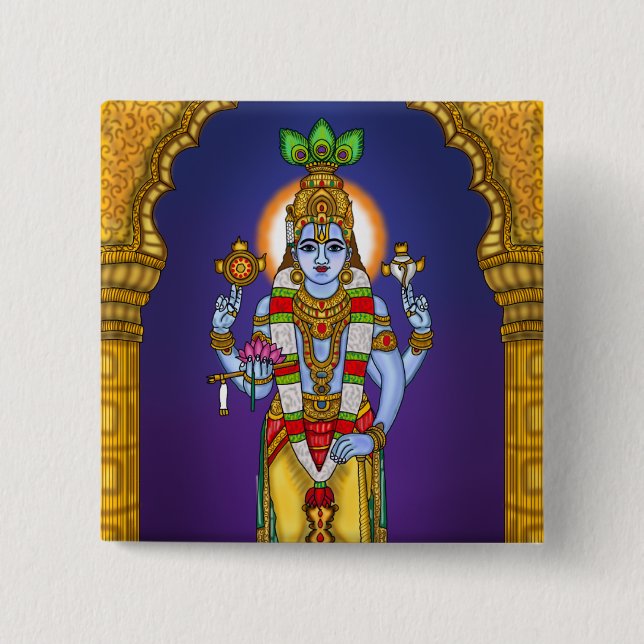 Botón de Lord Vishnu (Anverso)