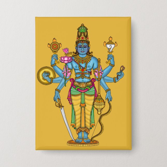 Botón de Lord Vishnu (Anverso)
