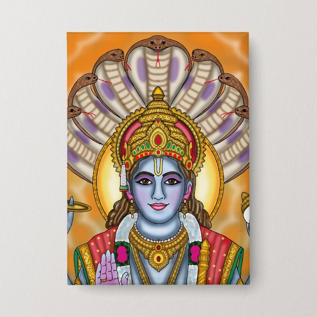 Botón de Lord Vishnu (Anverso)