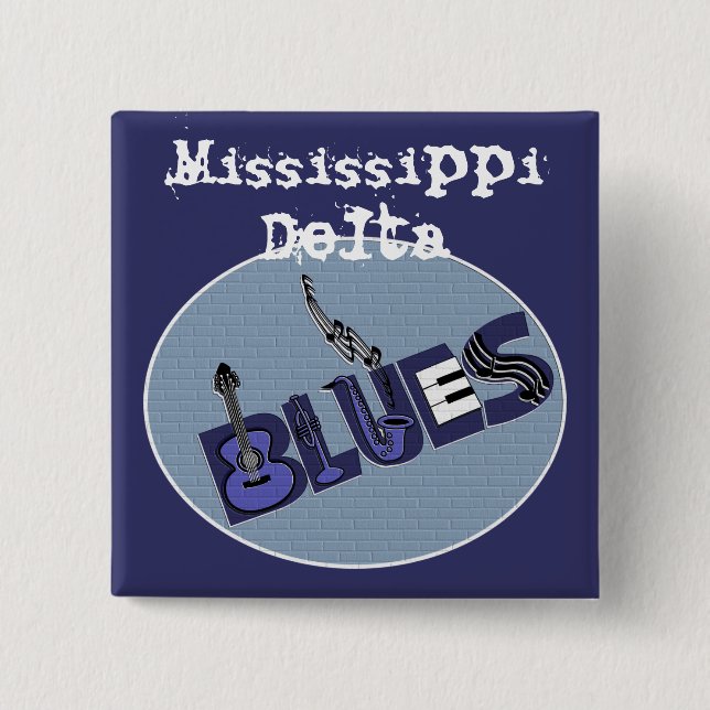 Botón de los azules del delta de Mississippi (Anverso)