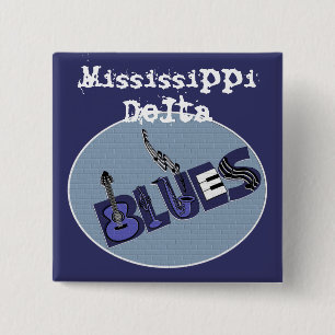 Botón de los azules del delta de Mississippi