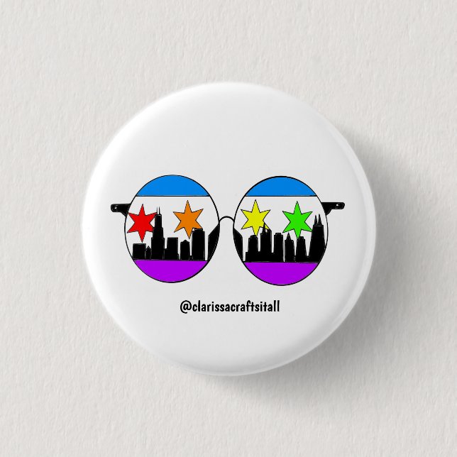 botón de los chicaGOggles del orgullo (Anverso)