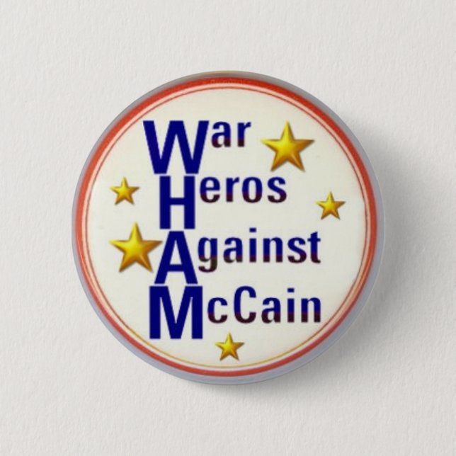Botón de los héroes de la guerra de McCain (Anverso)