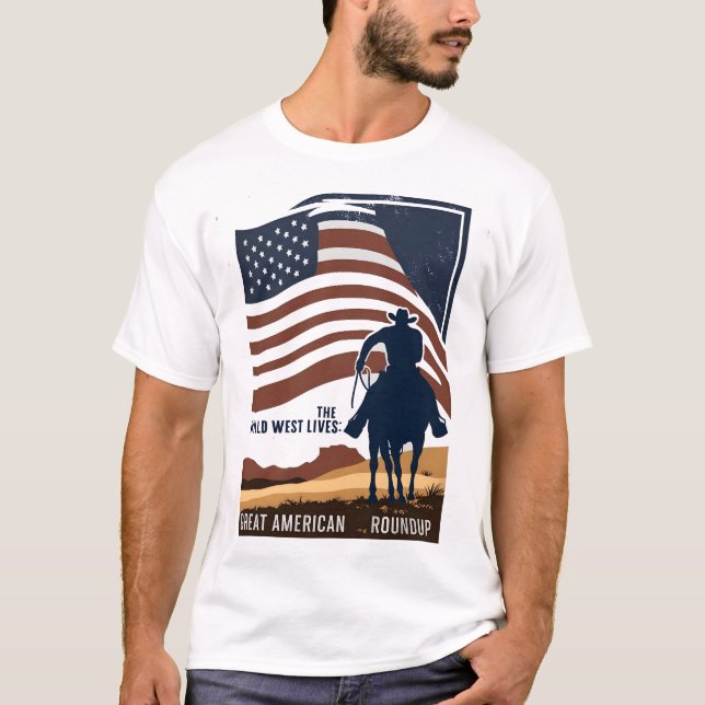 botón de los hombres arriba camisetas occidentales (Anverso)