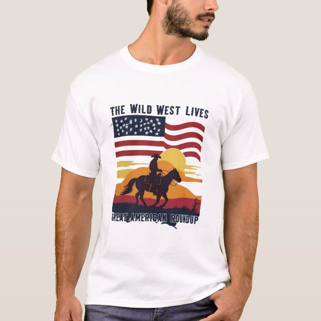 botón de los hombres arriba camisetas occidentales (Anverso)