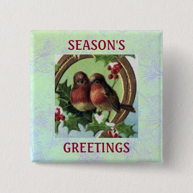 Botón de los Lovebirds del día de fiesta (Anverso)