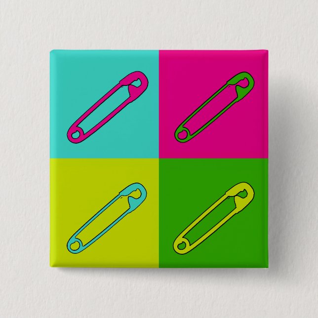 Botón de los pines modernos de seguridad artística (Anverso)