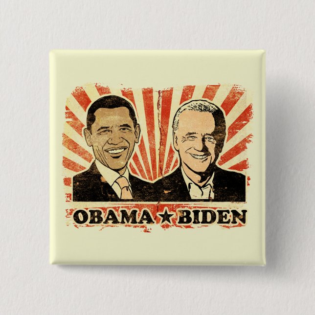 Botón de los retratos de Obama Biden (Anverso)